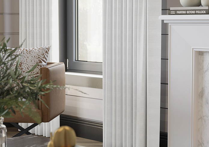 Shima Faux Silk, White - Made to Measure Curtains - Image 5